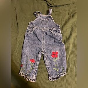 EUC VINTAGE Gymboree flowers Overalls